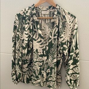 Dress Forum Jungle Leaf Print Blouse